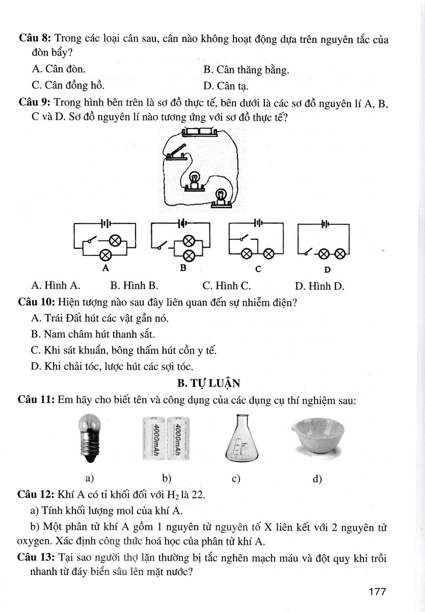 tuyển tập đề kiểm tra định kỳ khoa học tự nhiên 8 (dùng chung cho các bộ sgk hiện hành) - Ảnh 13