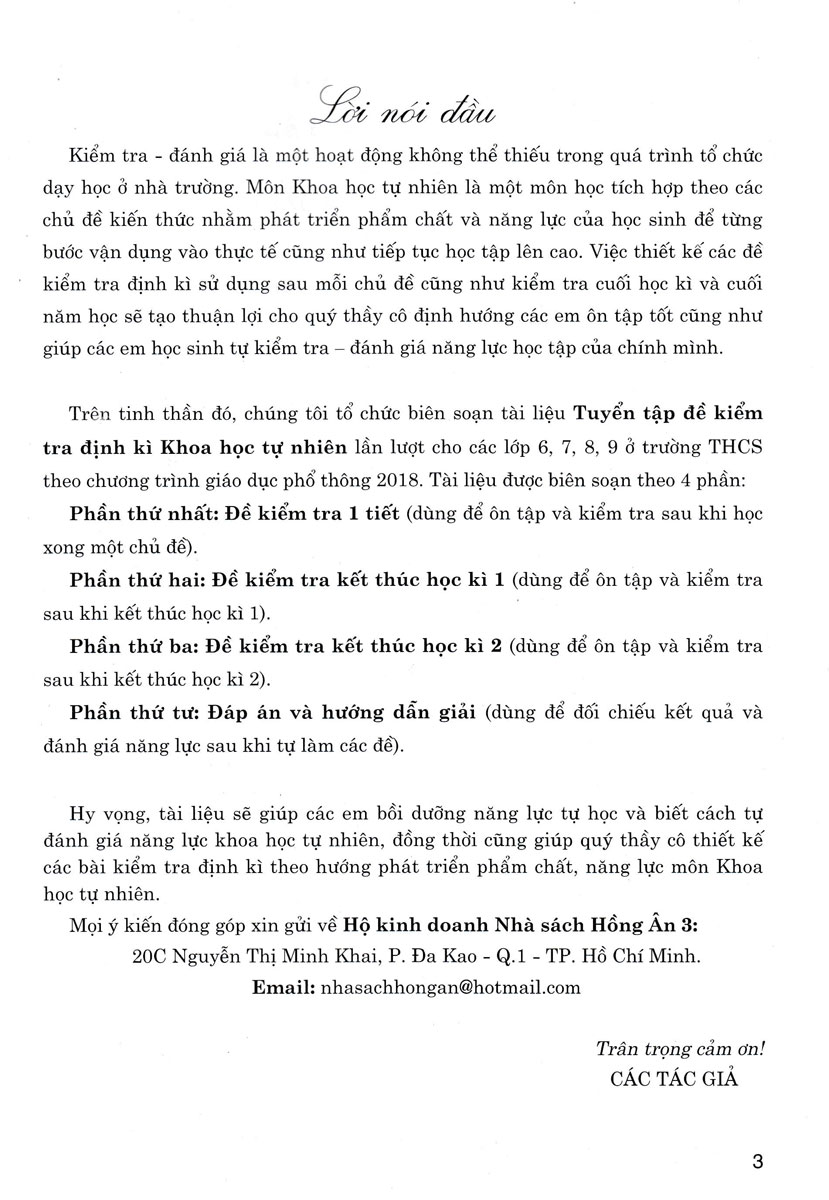 Tuyển Tập Đề Kiểm Tra Định Kỳ Khoa Học Tự Nhiên Lớp 9 - Ảnh 2