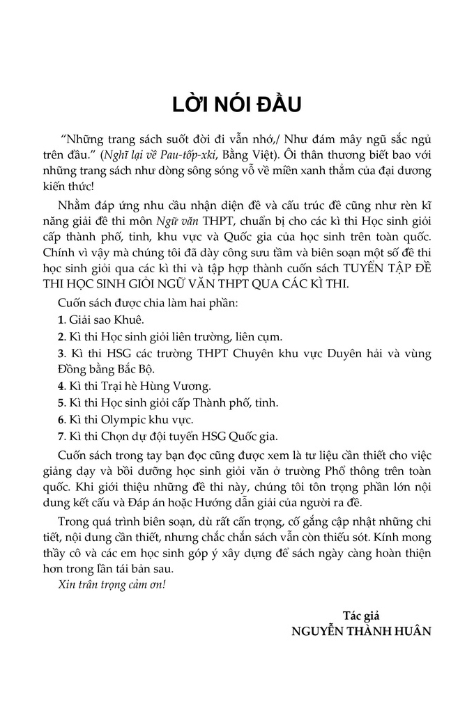 tuyển tập đề thi học sinh giỏi ngữ văn thpt qua các kì thi - Ảnh 4