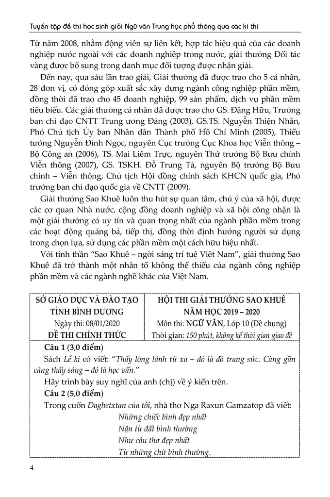 tuyển tập đề thi học sinh giỏi ngữ văn thpt qua các kì thi - Ảnh 6