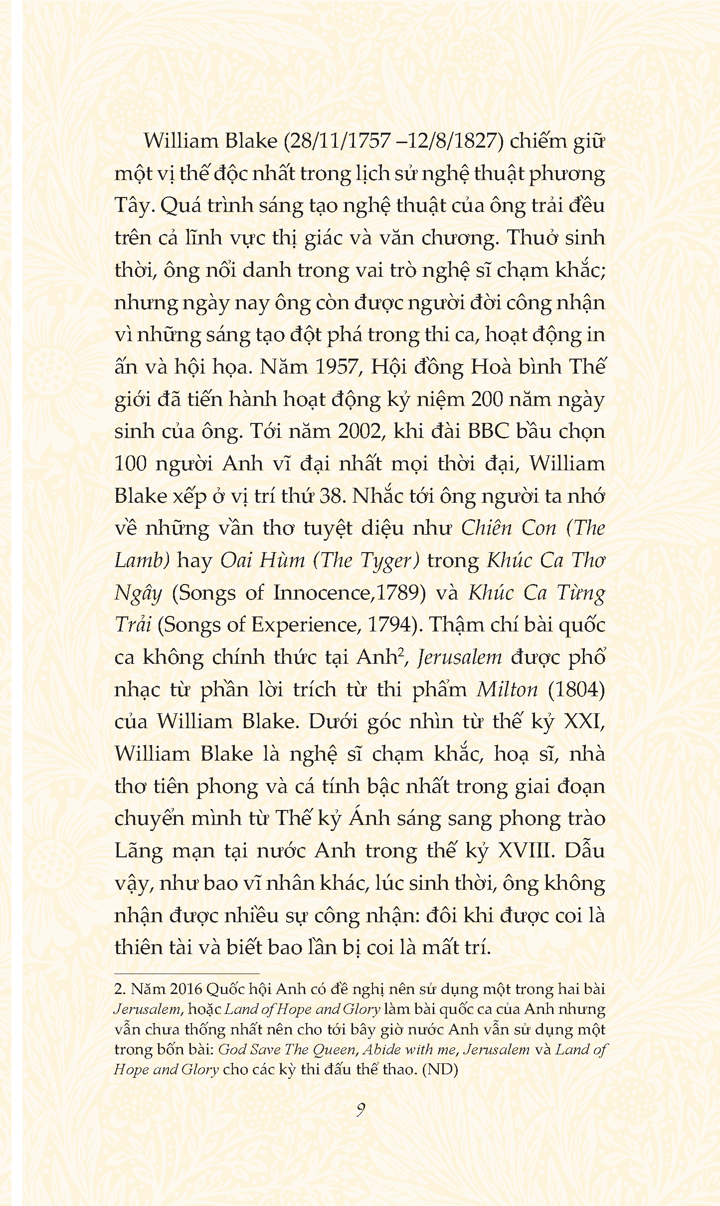 Tuyển Tập William Blake - Khúc Ca Thơ Ngây Và Từng Trải - Ảnh 6