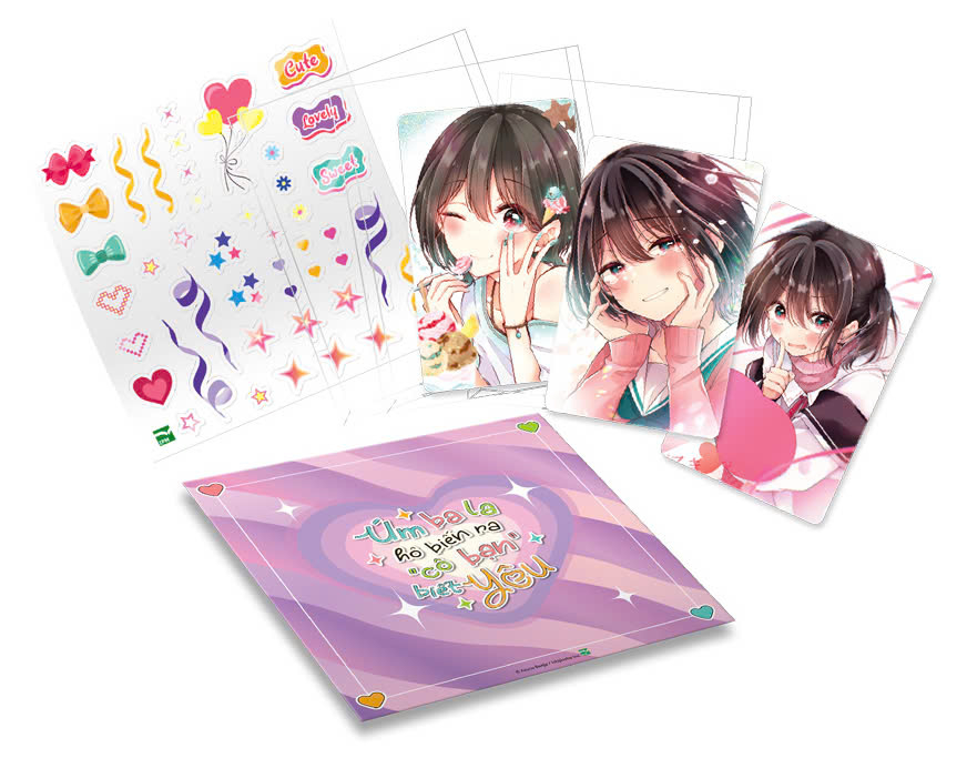 úm ba la hô biến ra “cô bạn” biết yêu - tập 1 - bản sưu tầm - tặng kèm bìa áo đặc biệt + mirror card + set photocard và decor sticker + shikishi + poster - Ảnh 5