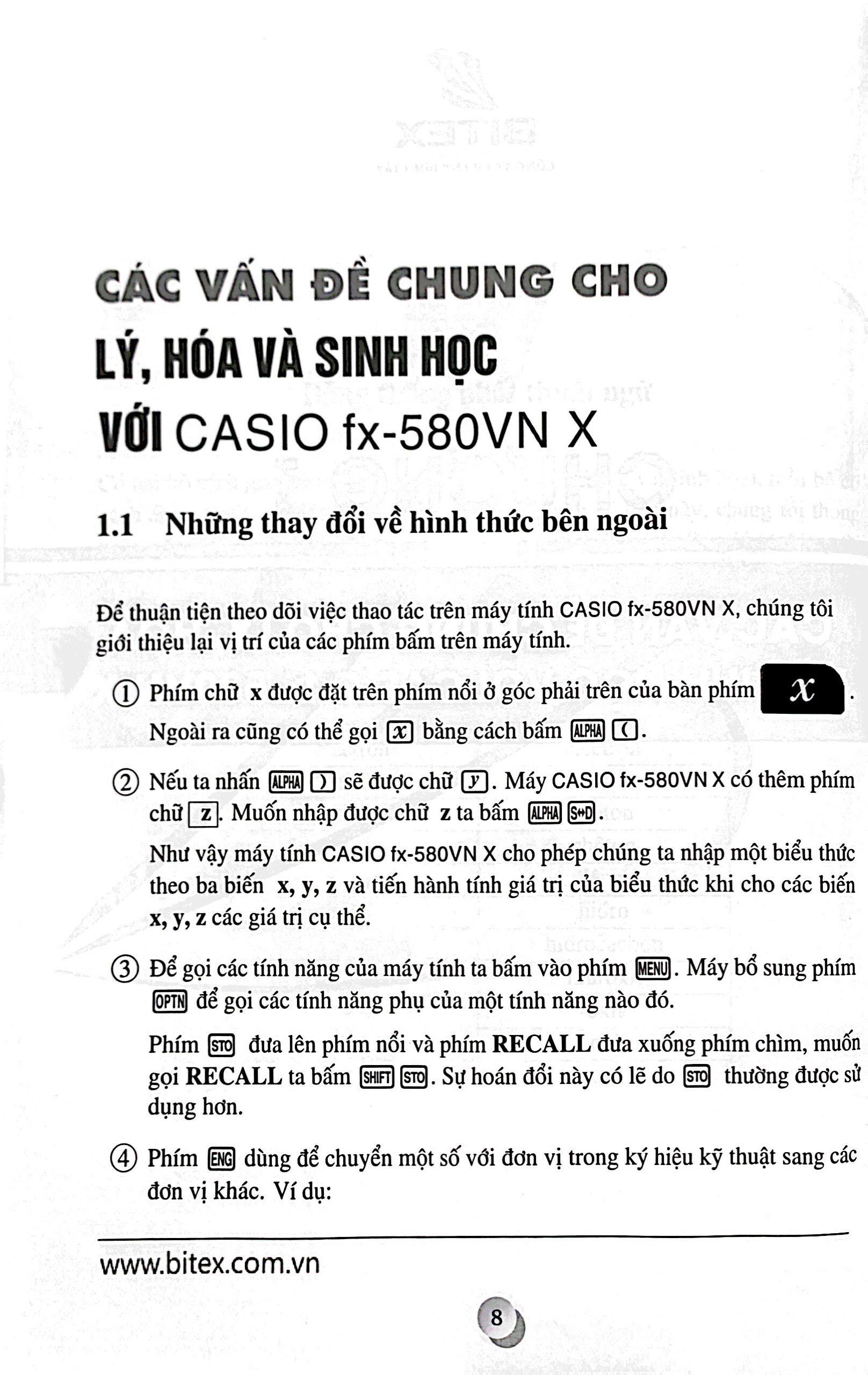 ứng dụng casio fx - 580vn x đối với các môn thpt lý - hóa - sinh - Ảnh 7