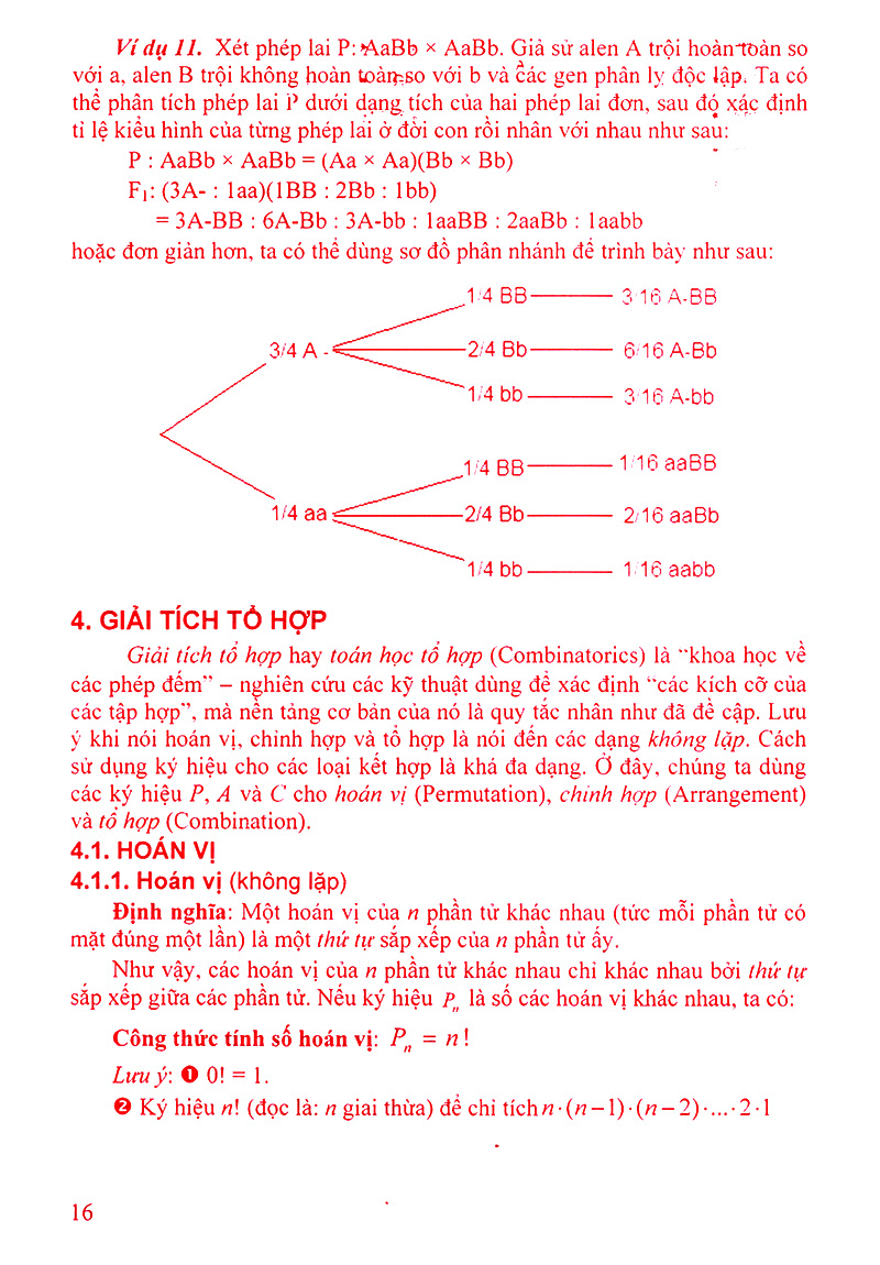 ứng dụng tổ hợp và xác suất trong giải bài tập di truyền - Ảnh 13