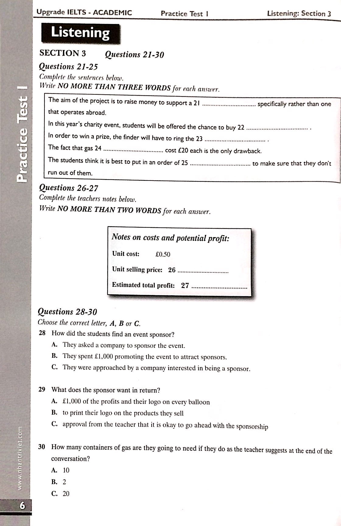 upgrade ielts: 6 practice tests (kèm cd) - Ảnh 4