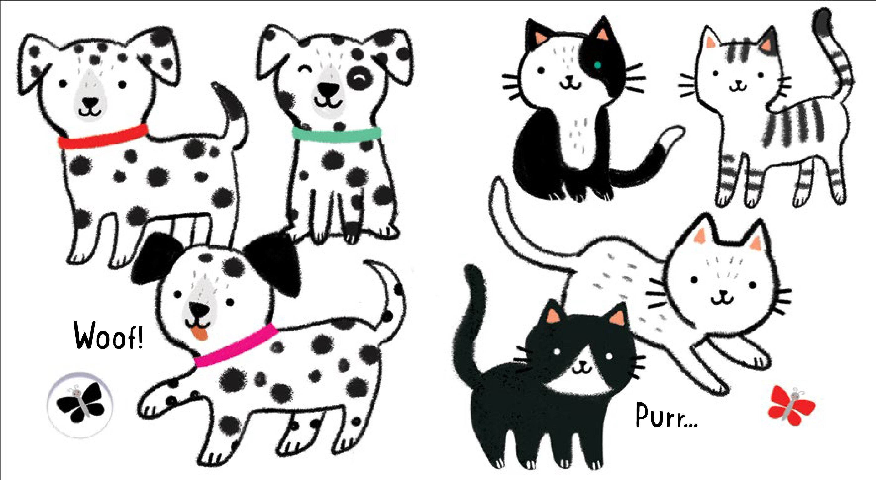 usborne baby's black and white books: animals - Ảnh 4