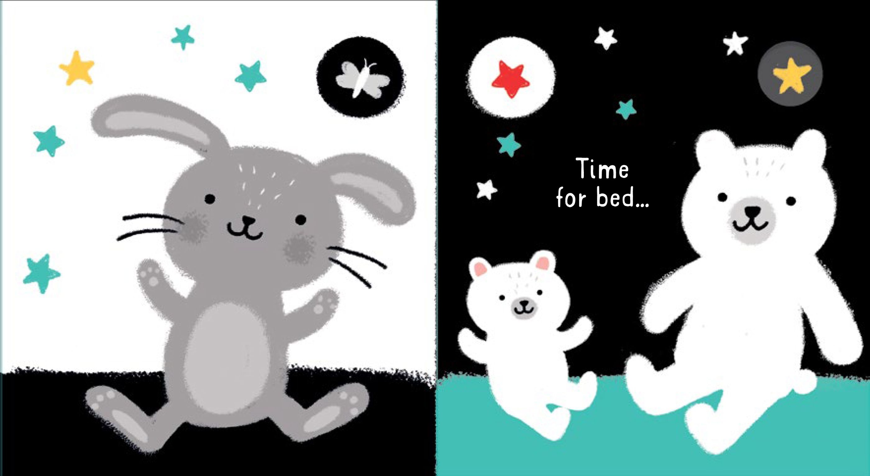 usborne baby's black and white books: bedtime - Ảnh 3