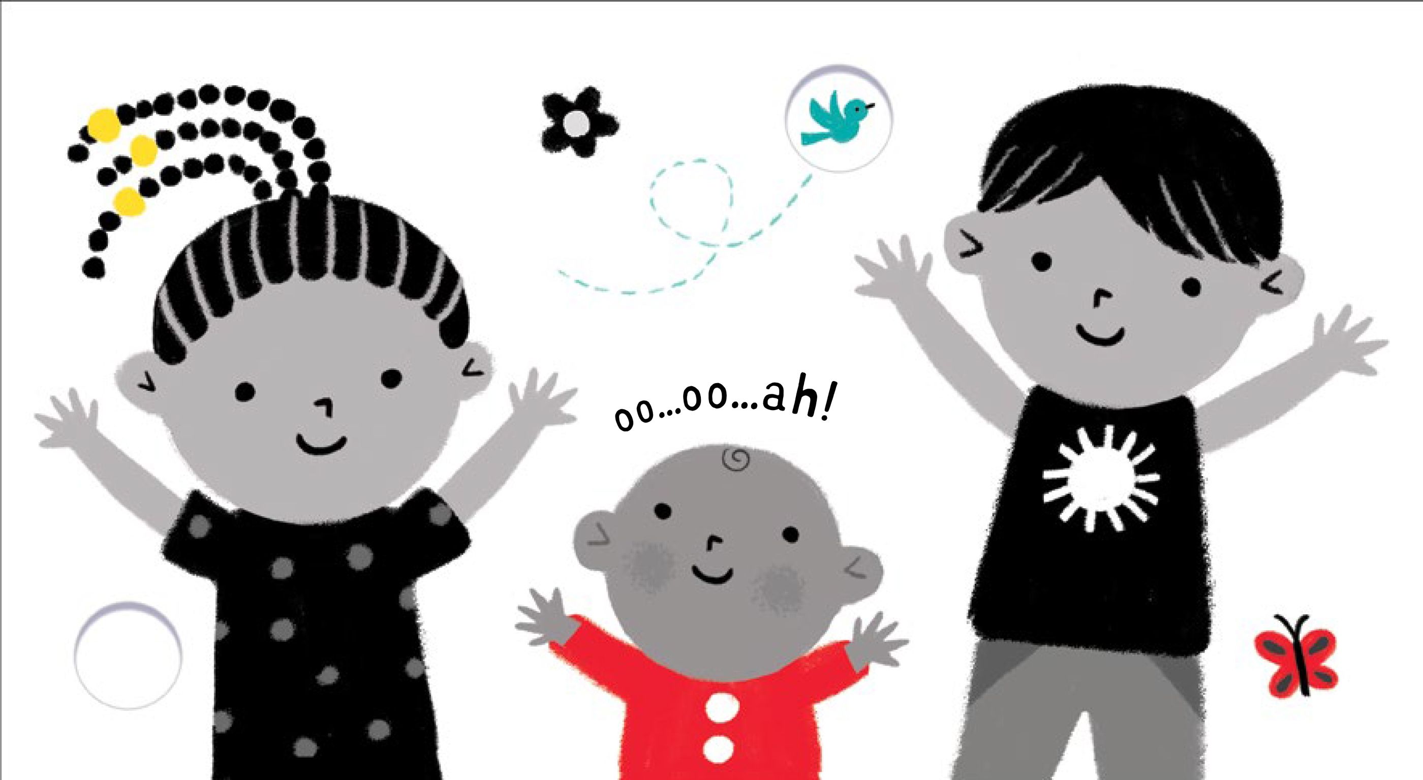 usborne baby's black and white books: hello! - Ảnh 3