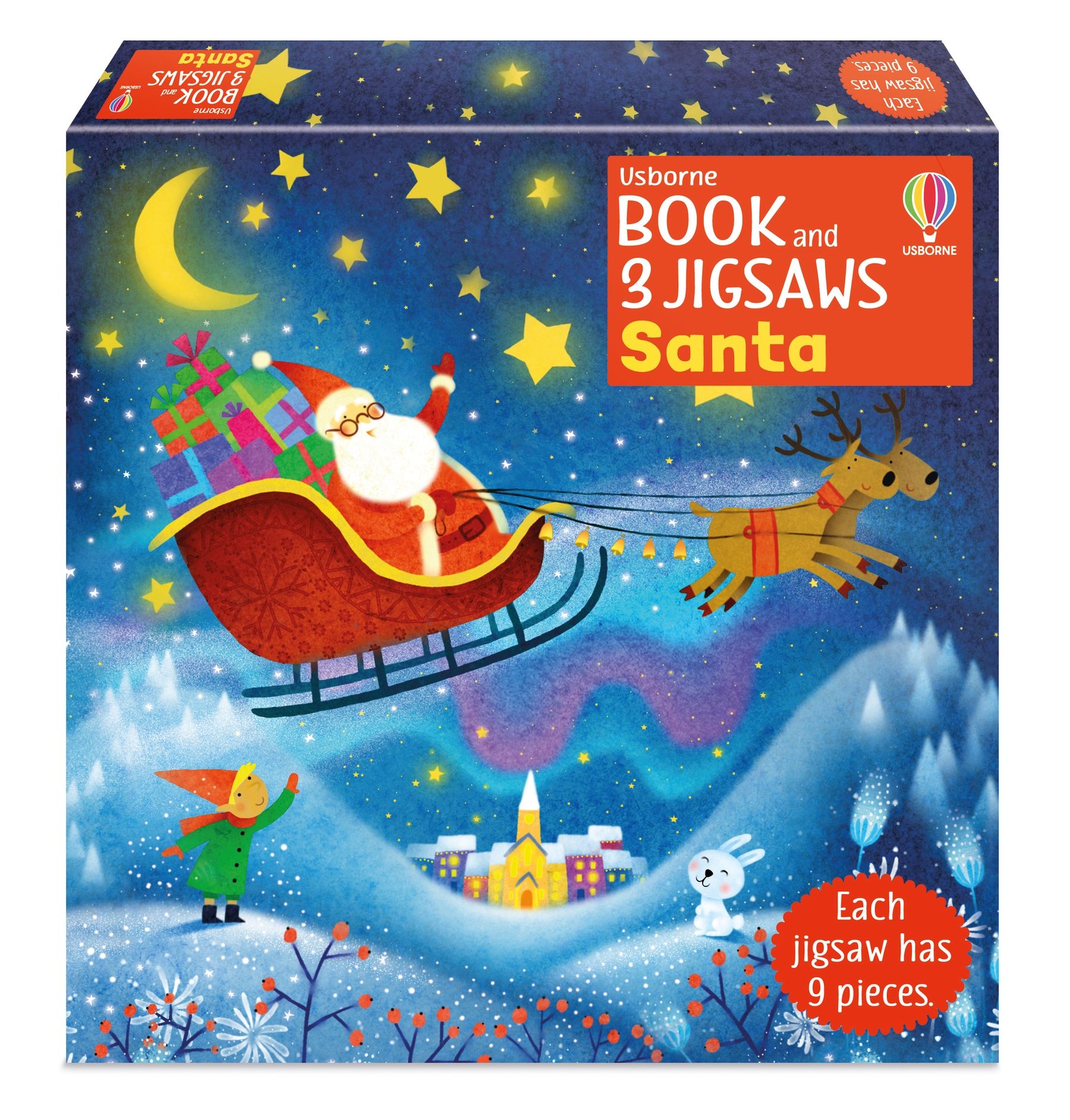 usborne book and 3 jigsaws - santa - Ảnh 2