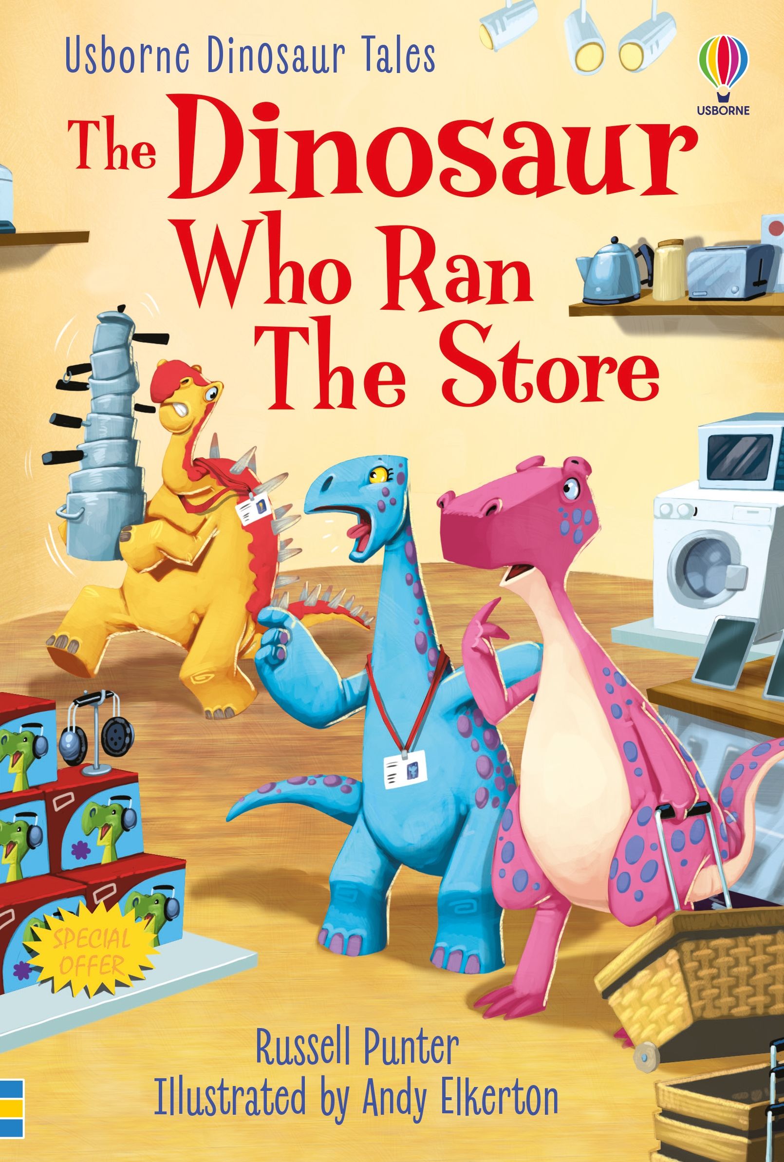 usborne dinosaur tales first reading level 3: the dinosaur who ran the store - Ảnh 2