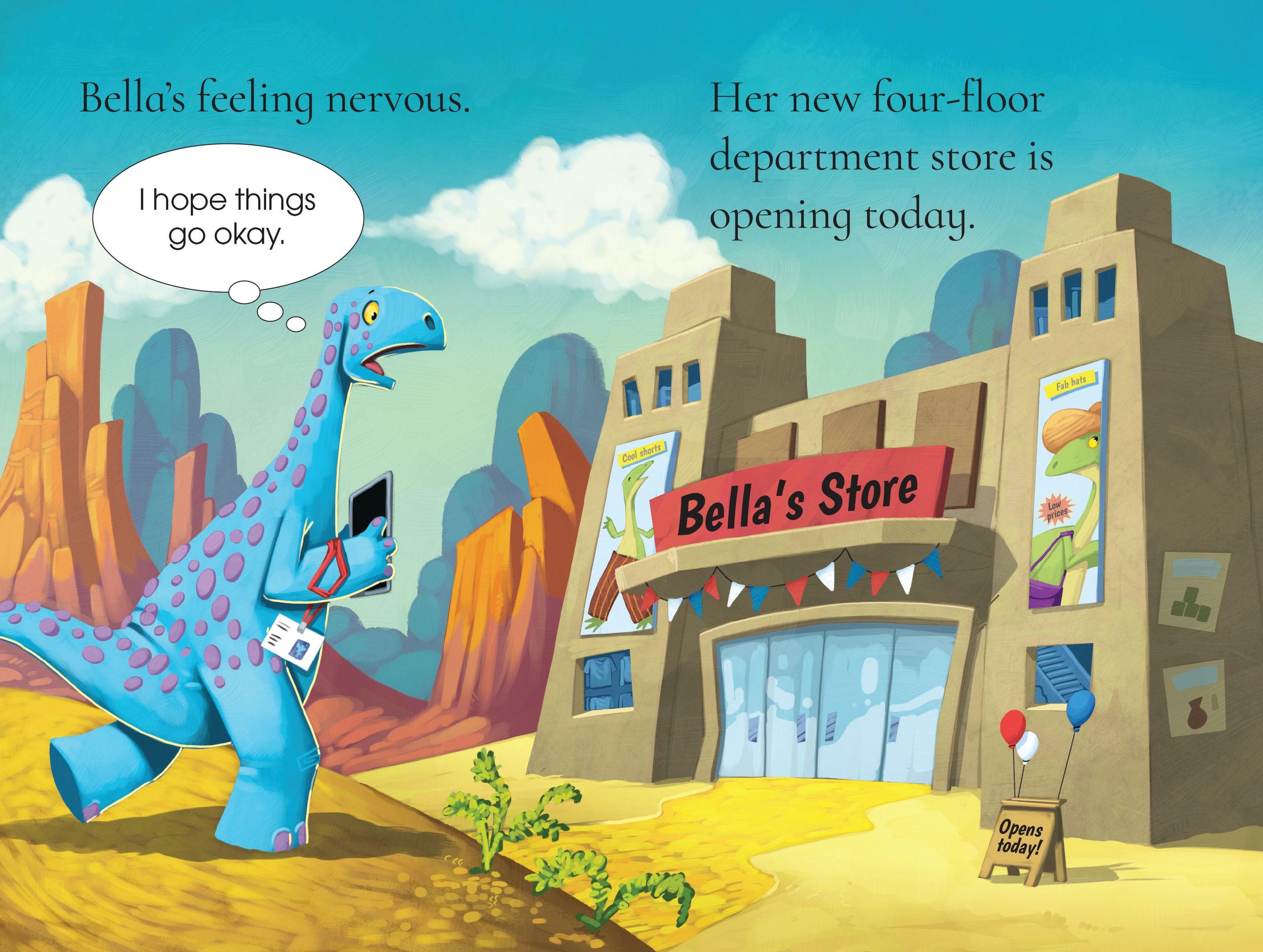 usborne dinosaur tales first reading level 3: the dinosaur who ran the store - Ảnh 3