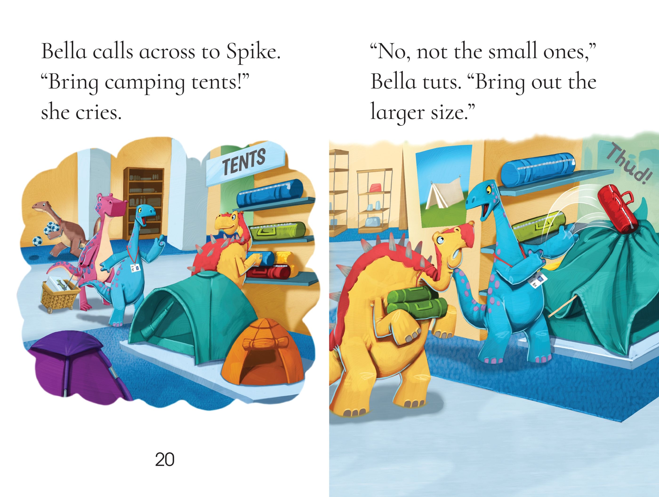 usborne dinosaur tales first reading level 3: the dinosaur who ran the store - Ảnh 5