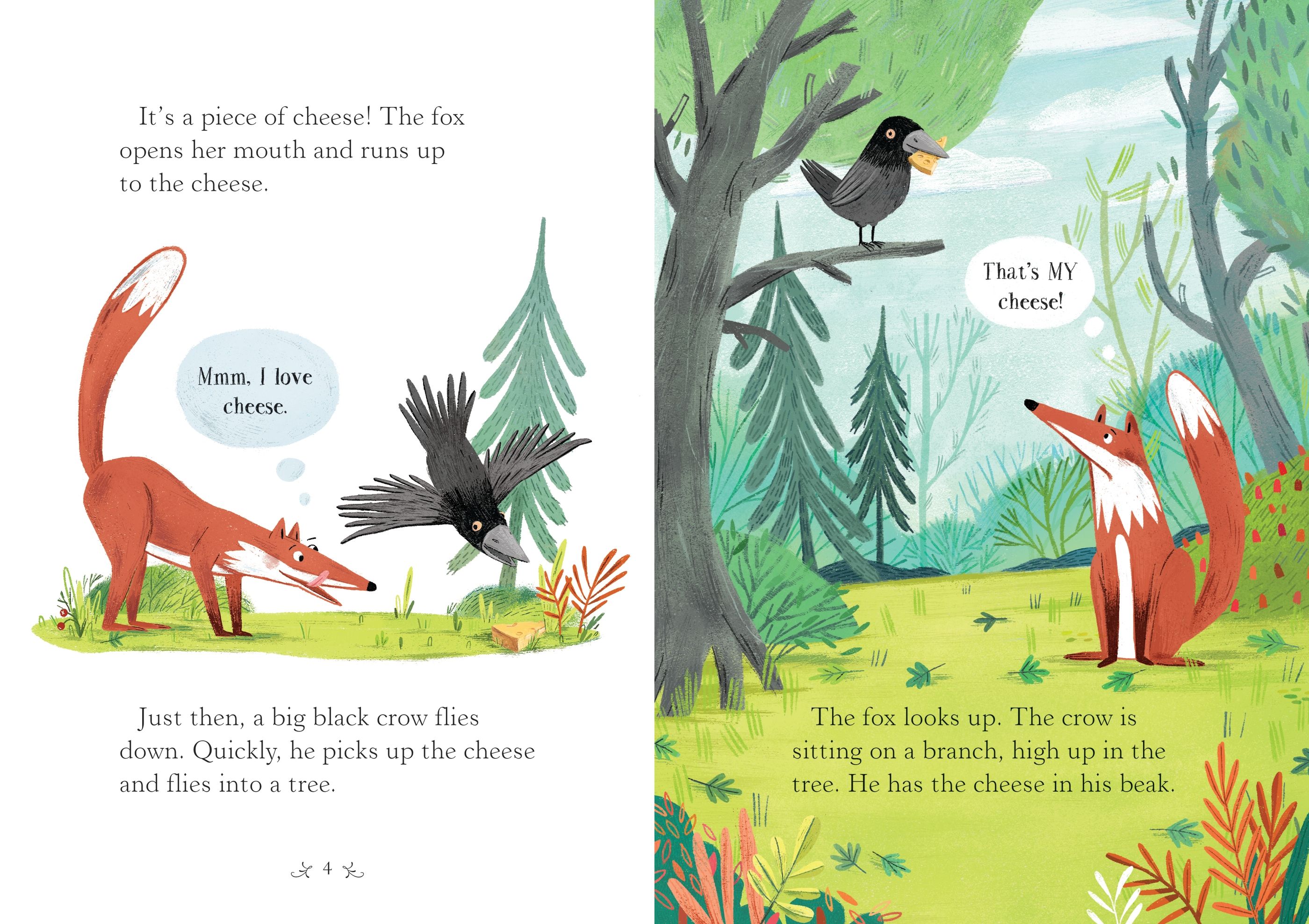 usborne english readers starter level: the fox and the crow - Ảnh 4