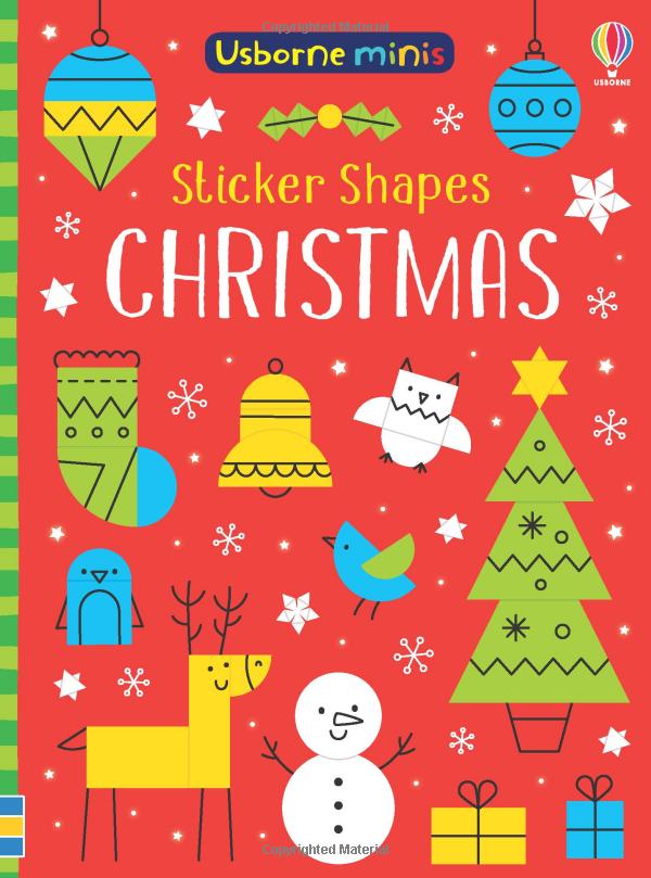 usborne minis: sticker shapes christmas - Ảnh 2