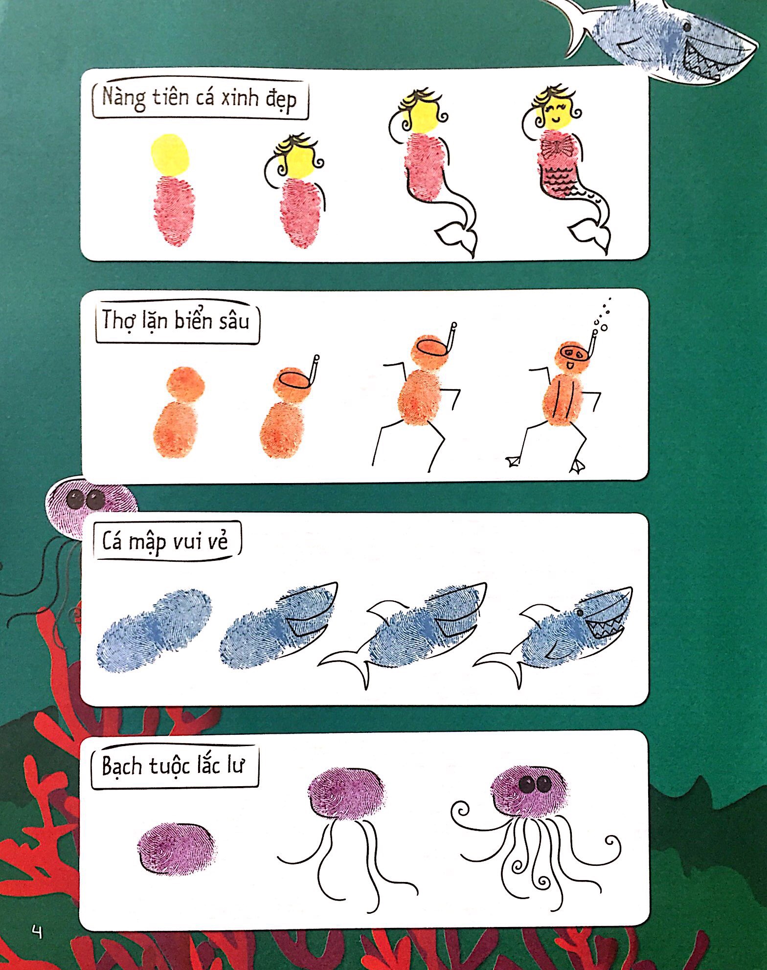 vân tay vui nhộn - tạo hình nhân vật hoạt hình - Ảnh 4