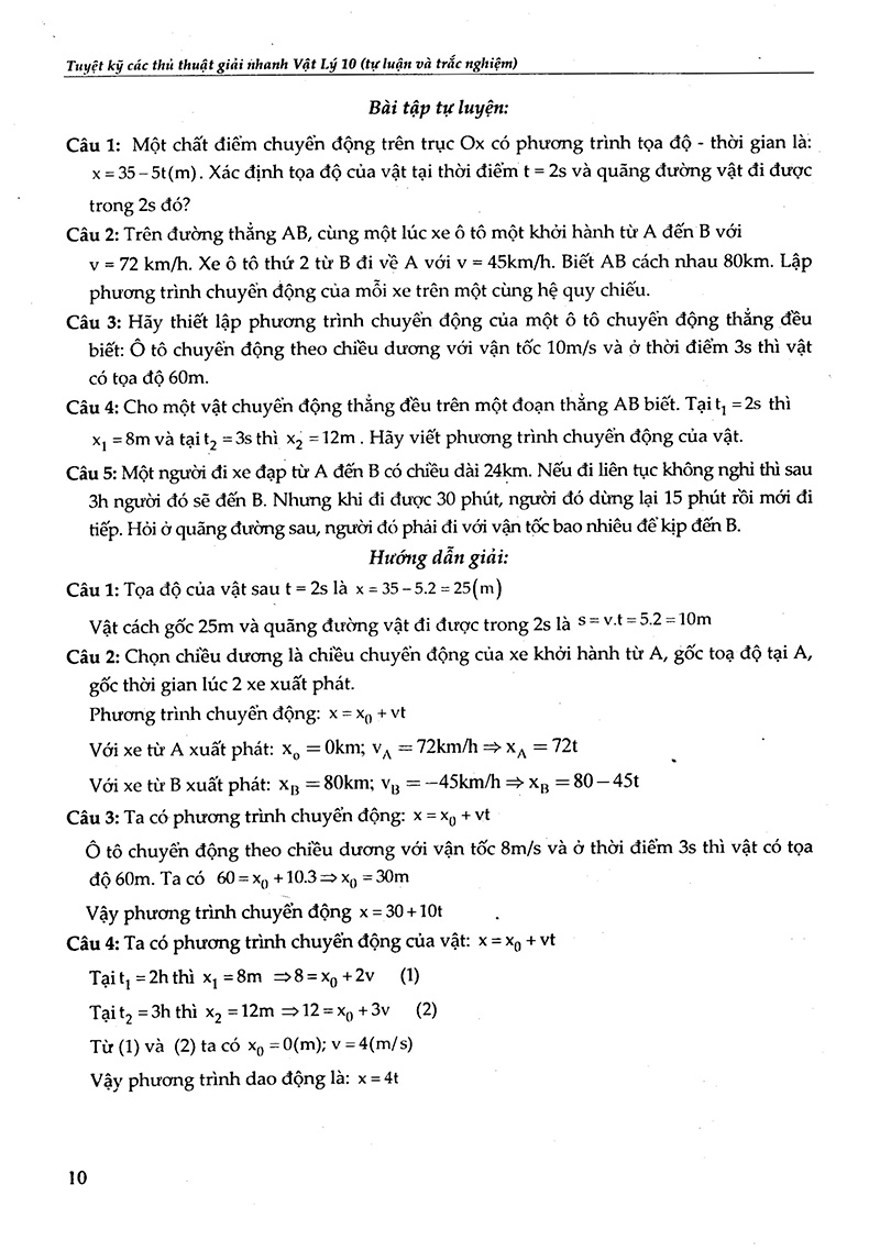 vật lý 10 - tuyệt kỹ các thủ thuật giải nhanh tự luận - trắc nghiệm - Ảnh 10