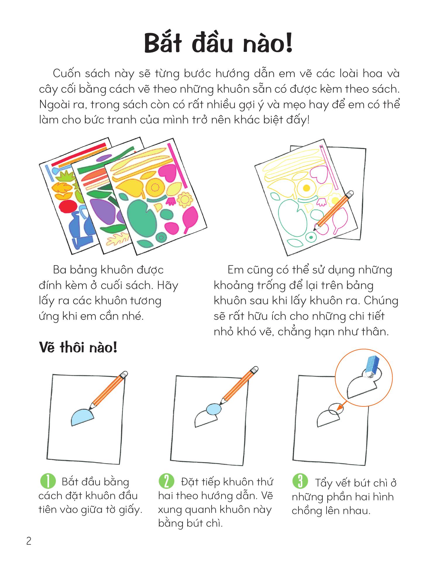 Vẽ Cây Và Hoa Bằng Khuôn Hình Sáng Tạo - Ảnh 4