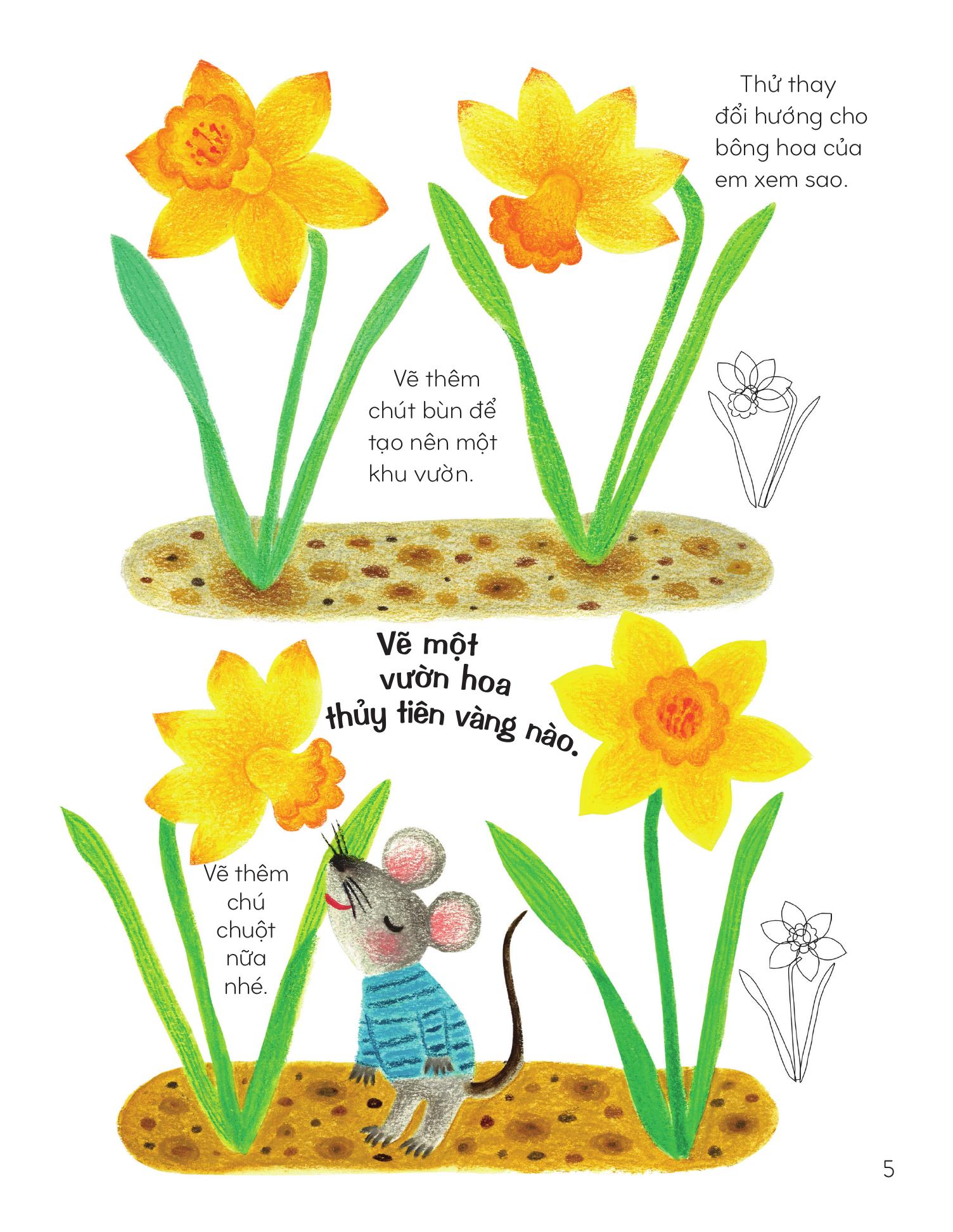 Vẽ Cây Và Hoa Bằng Khuôn Hình Sáng Tạo - Ảnh 7