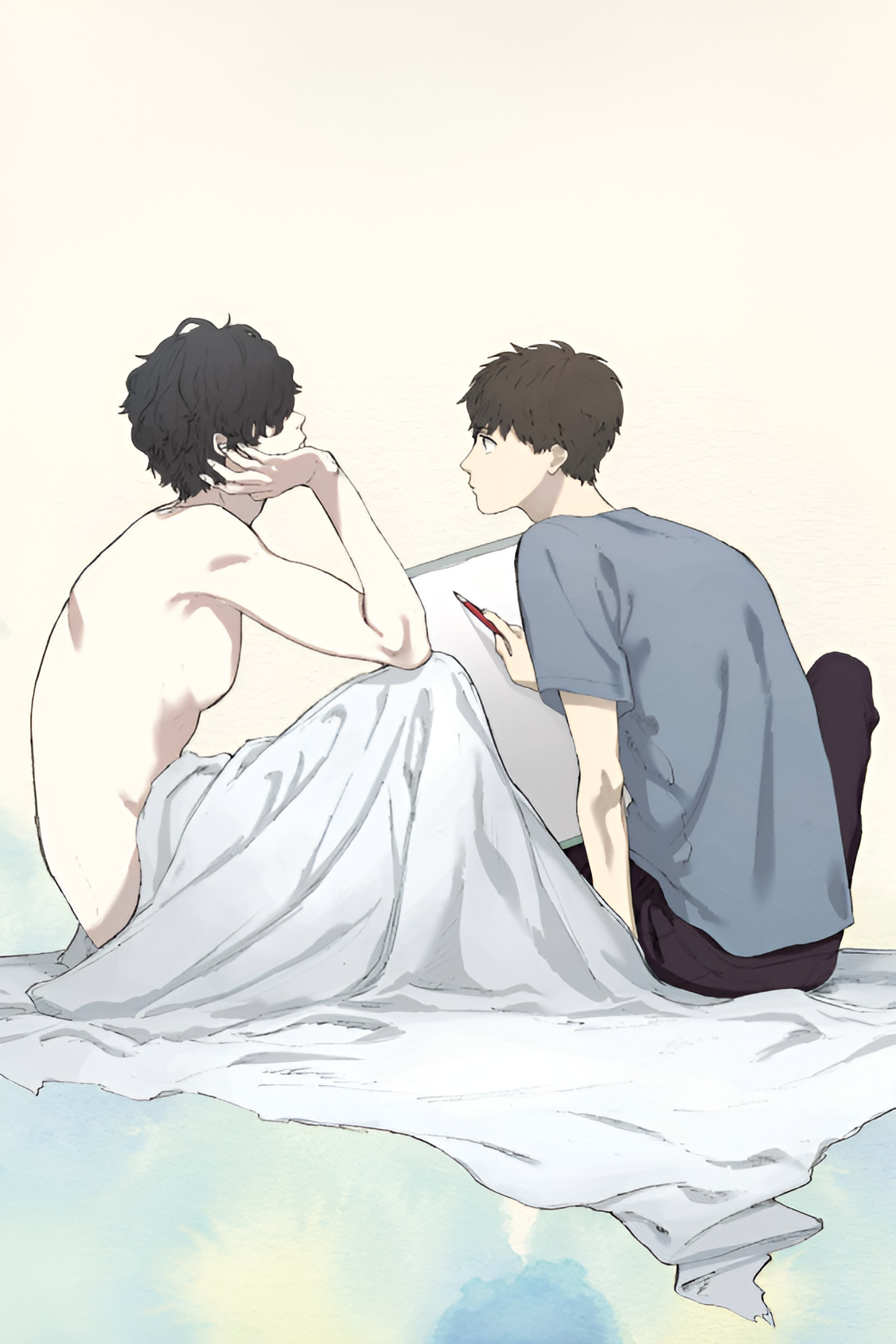 vẽ em bằng sắc lưu ly - tặng kèm bookmark bảng màu + postcard - Ảnh 3