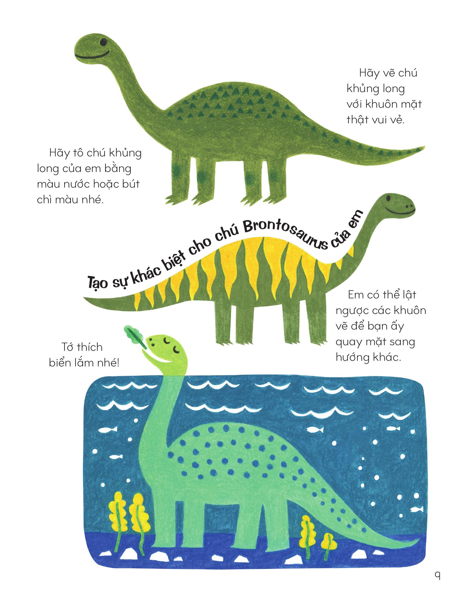 Vẽ Khủng Long Bằng Khuôn Hình Sáng Tạo - Ảnh 11