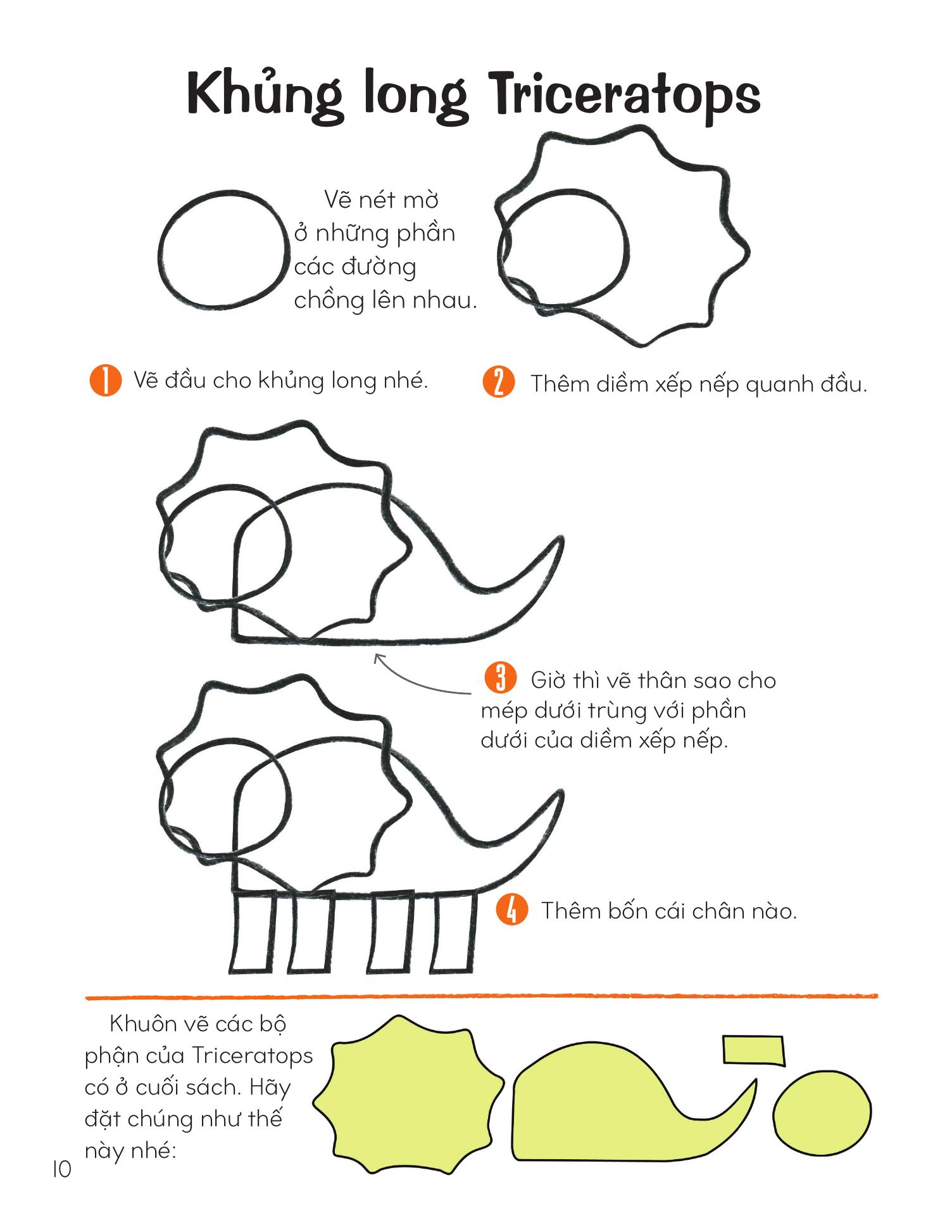 Vẽ Khủng Long Bằng Khuôn Hình Sáng Tạo - Ảnh 12