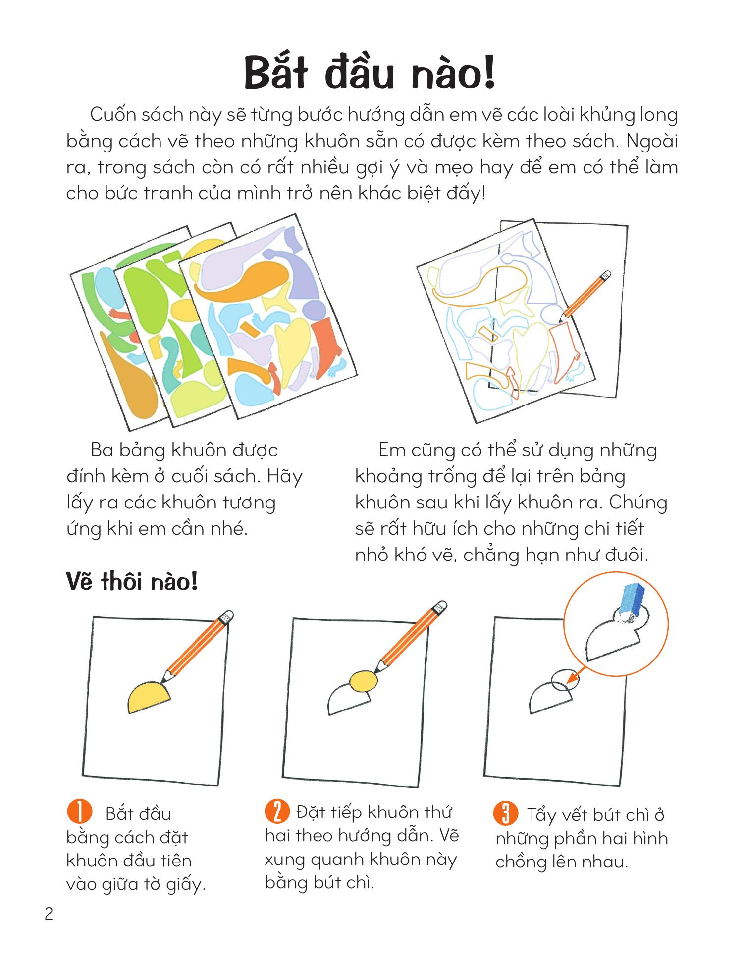 Vẽ Khủng Long Bằng Khuôn Hình Sáng Tạo - Ảnh 4