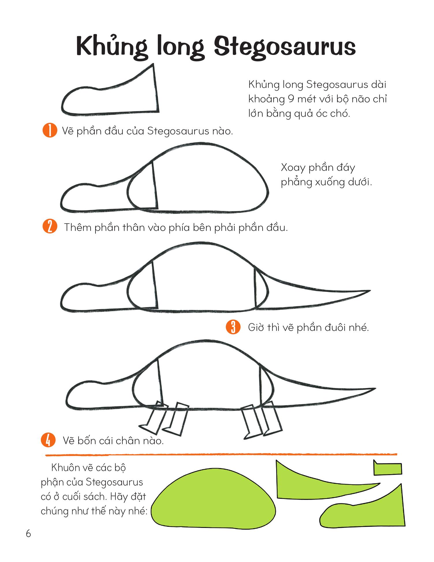 Vẽ Khủng Long Bằng Khuôn Hình Sáng Tạo - Ảnh 8