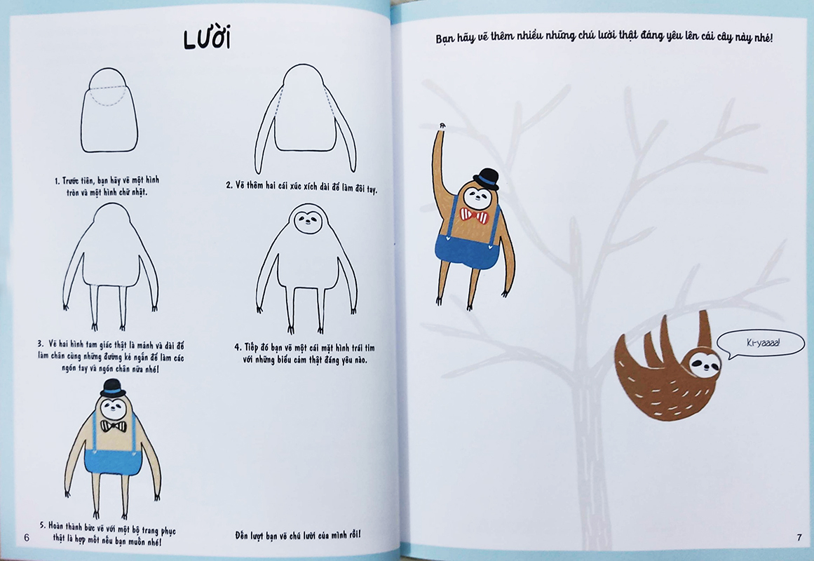 vẽ theo phong cách kawaii với 5 bước đơn giản - thế giới động vật - Ảnh 4