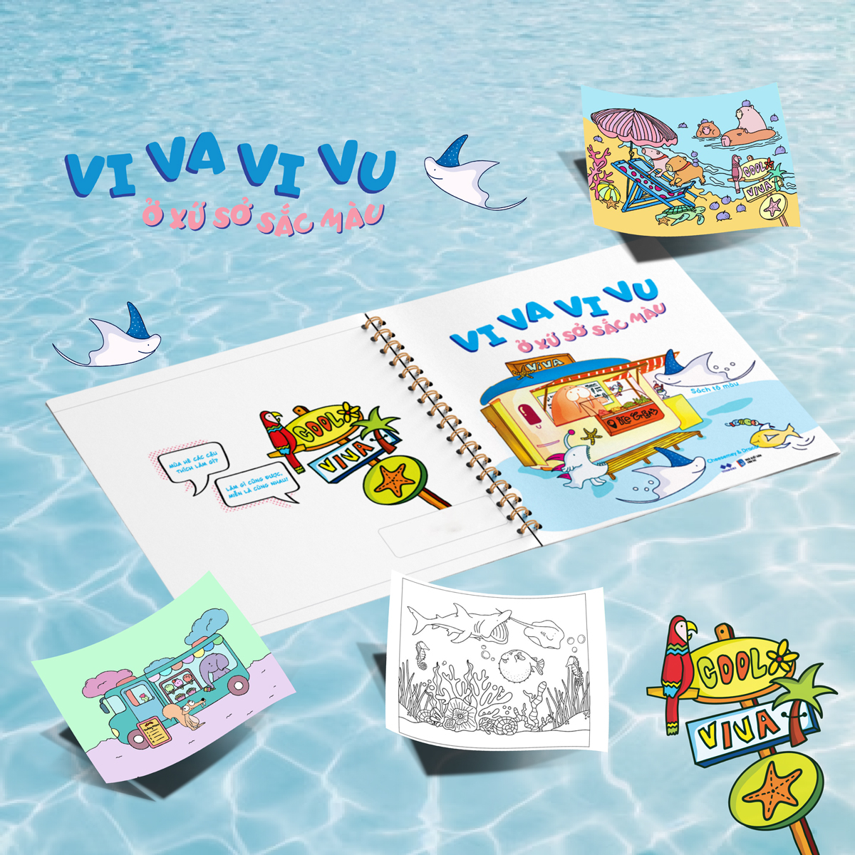 vi va vi vu ở xứ sở sắc màu - bản bìa trắng - Ảnh 3