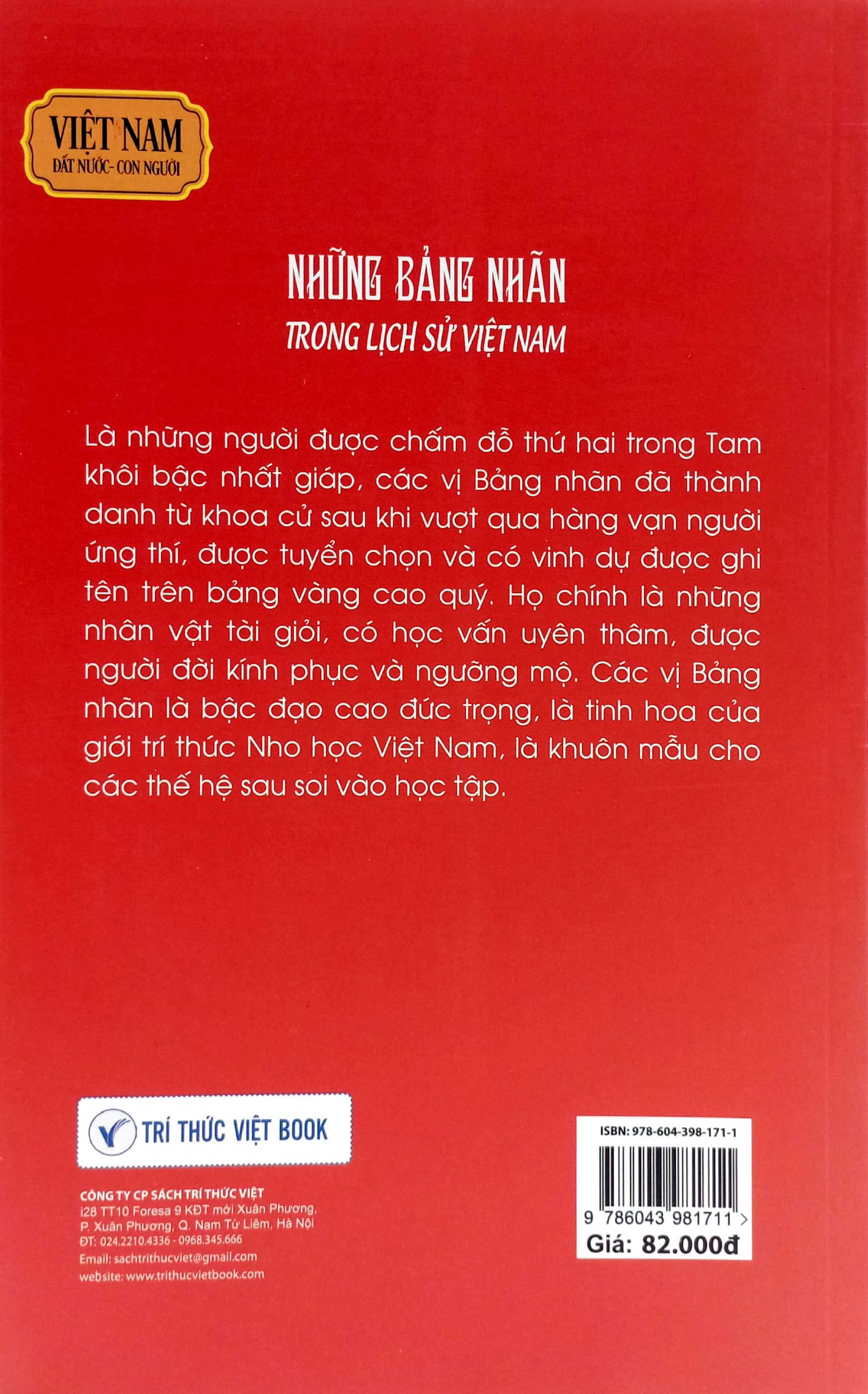 việt nam đất nước-con người - những bảng nhãn trong lịch sử việt nam (tái bản 2023) - Ảnh 6