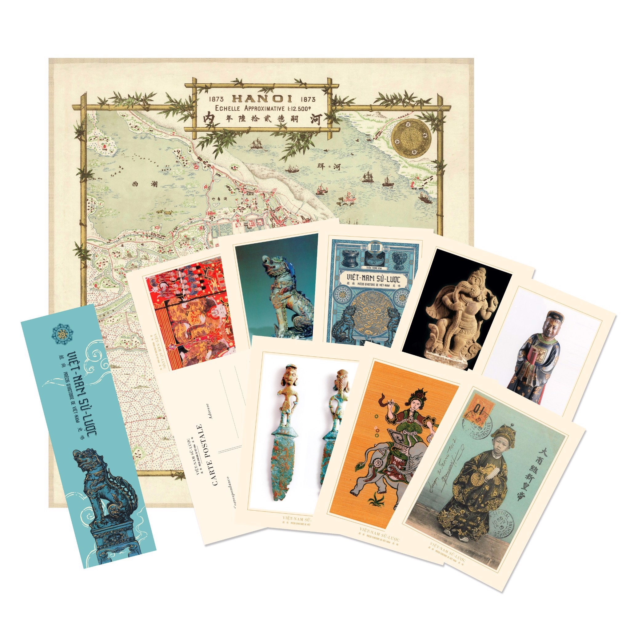 việt nam sử lược (ấn bản kỉ niệm 100 năm) - tặng kèm bản đồ + bookmark + bộ postcard 8 tấm - Ảnh 3