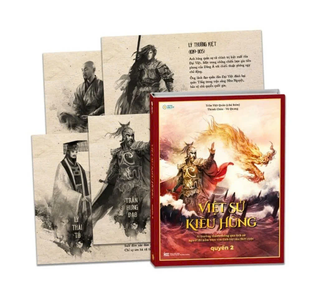 việt sử kiêu hùng - quyển 2 - bìa cứng - tặng kèm bộ 4 tranh vĩ nhân việt nam - Ảnh 2