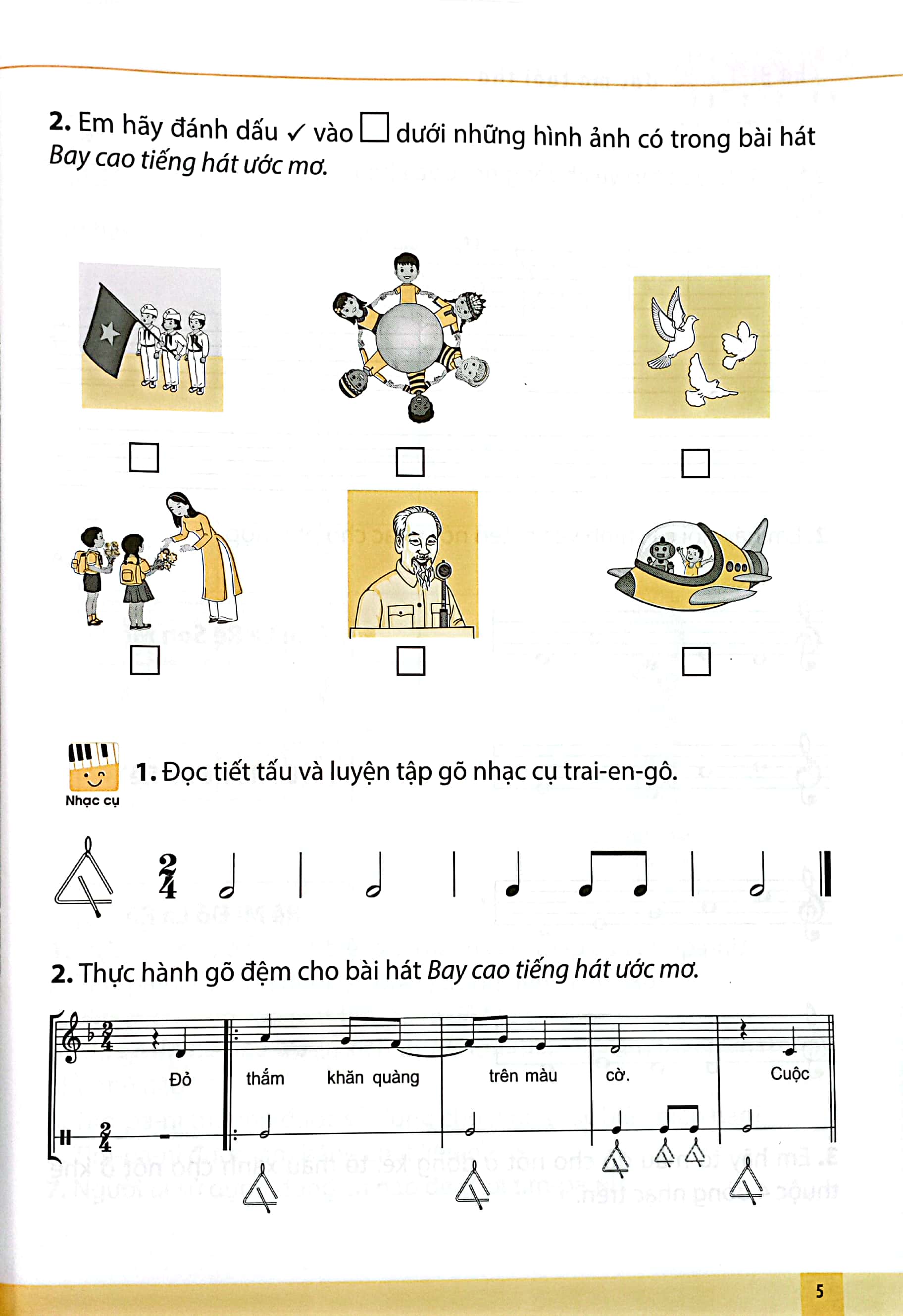 vở bài tập âm nhạc 4 (chân trời) (chuẩn) - Ảnh 5