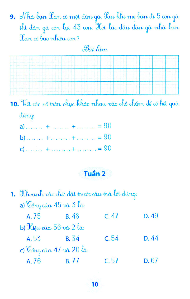 vở bài tập môn toán học kì 1 (lớp 2) - Ảnh 7