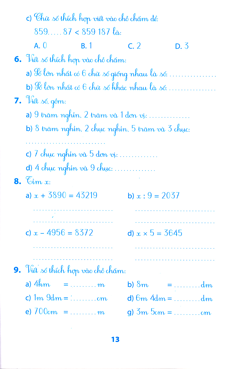 vở bài tập môn toán học kì 1 (lớp 4) - Ảnh 10