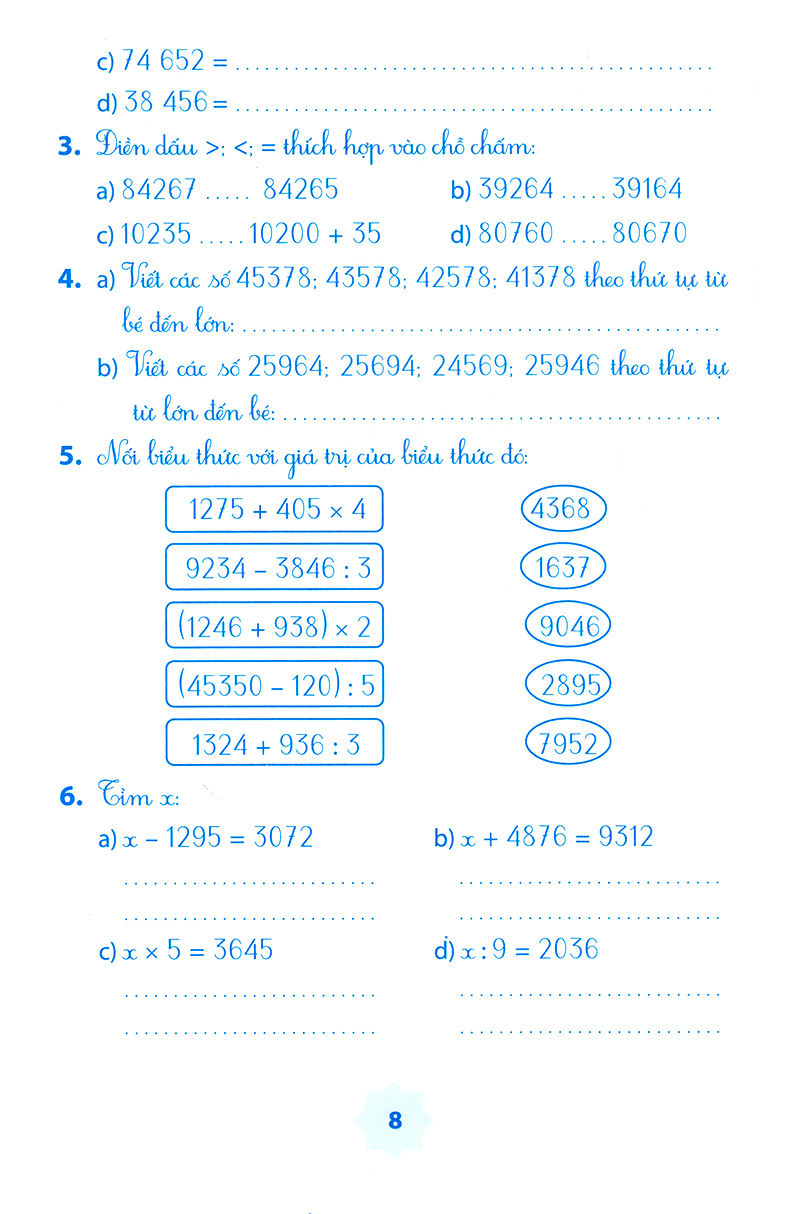 vở bài tập môn toán học kì 1 (lớp 4) - Ảnh 5