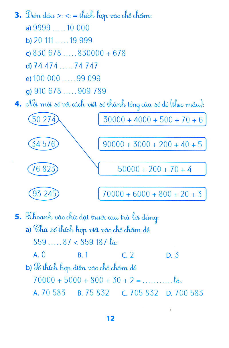 vở bài tập môn toán học kì 1 (lớp 4) - Ảnh 9