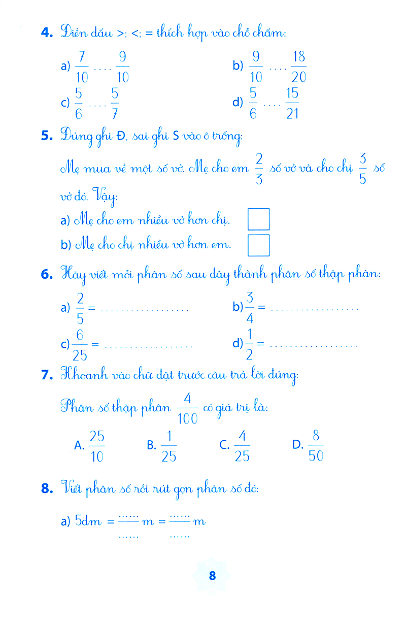 vở bài tập môn toán học kì 1 (lớp 5) - Ảnh 5