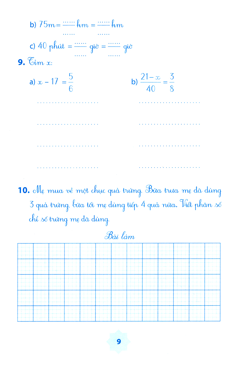 vở bài tập môn toán học kì 1 (lớp 5) - Ảnh 6