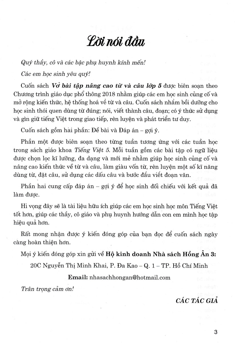 Vở Bài Tập Nâng Cao Từ Và Câu Lớp 5 - Ảnh 2