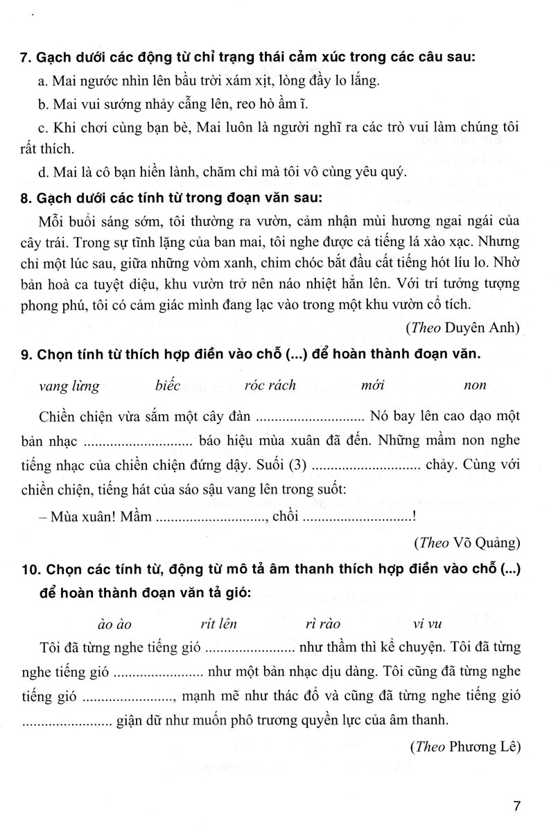 Vở Bài Tập Nâng Cao Từ Và Câu Lớp 5 - Ảnh 6