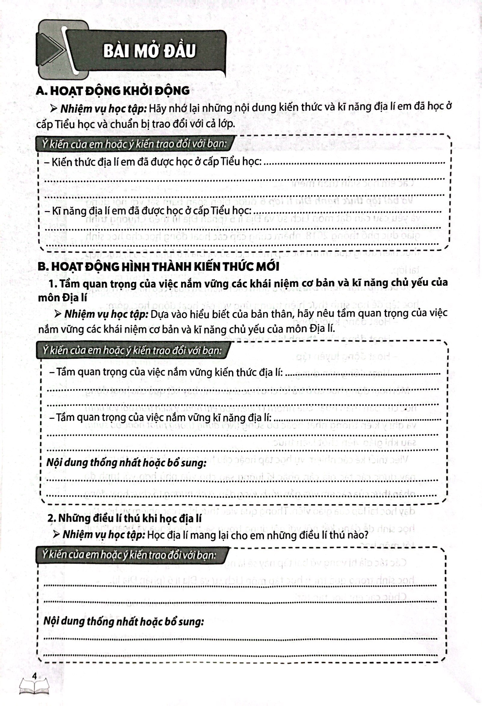 vở bài tập thực hành địa lí lớp 6 (theo chương trình giáo dục phổ thông 2018) - Ảnh 5