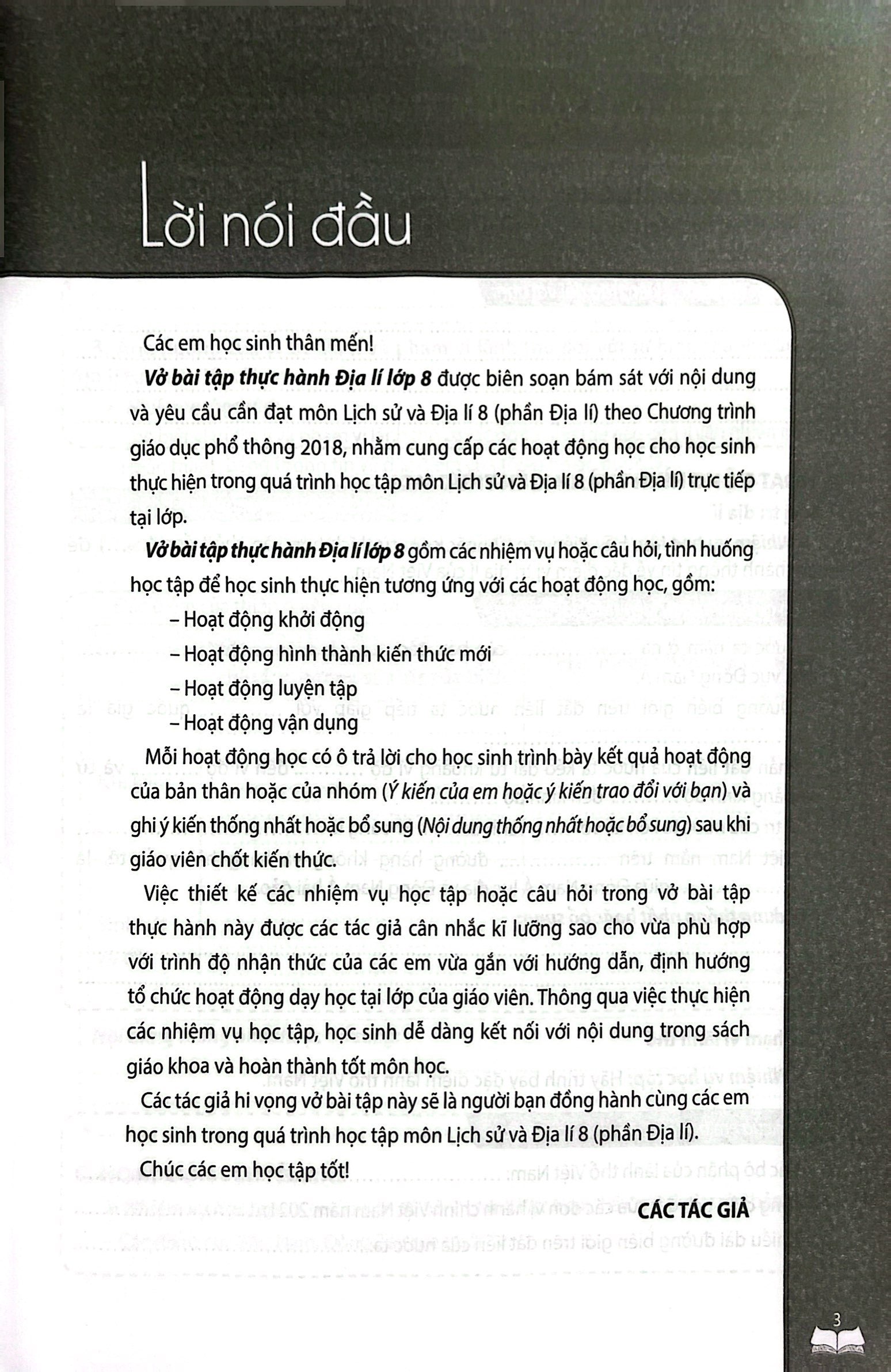 vở bài tập thực hành địa lí lớp 8 (theo chương trình giáo dục phổ thông 2018) - Ảnh 4