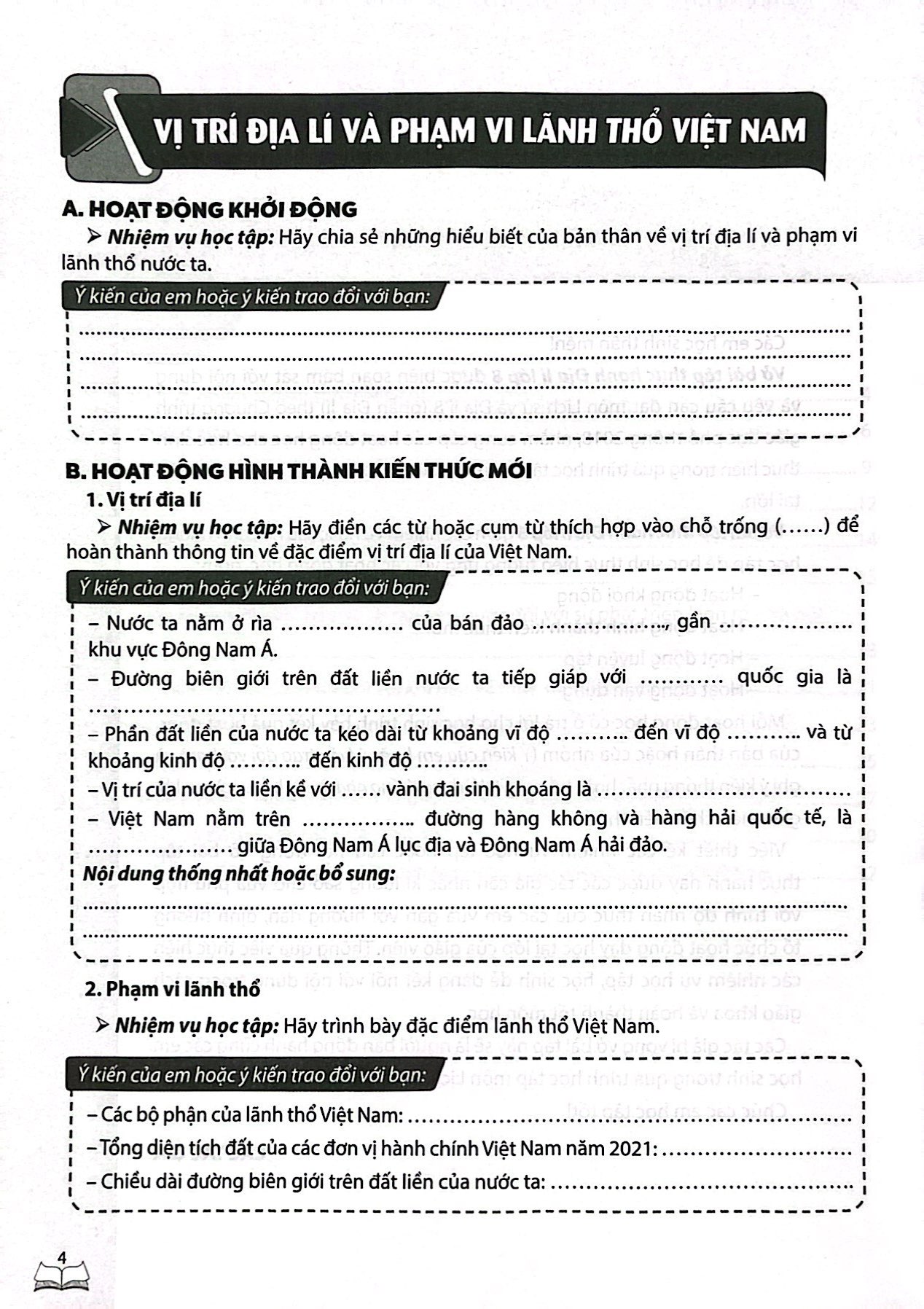 vở bài tập thực hành địa lí lớp 8 (theo chương trình giáo dục phổ thông 2018) - Ảnh 5