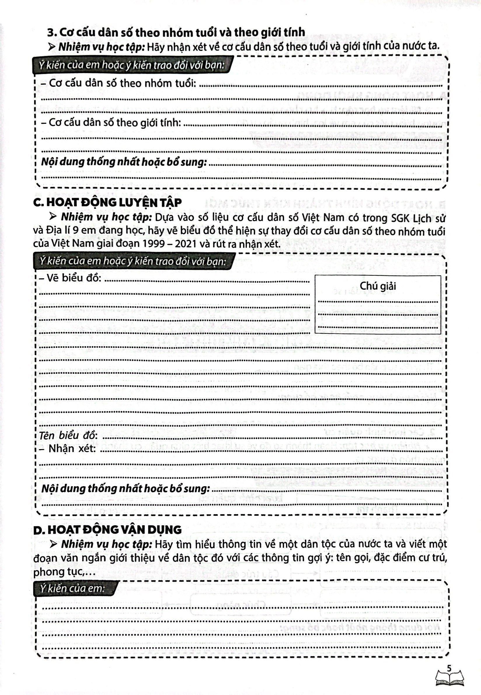 vở bài tập thực hành địa lí lớp 9 (theo chương trình giáo dục phổ thông 2018) - Ảnh 6