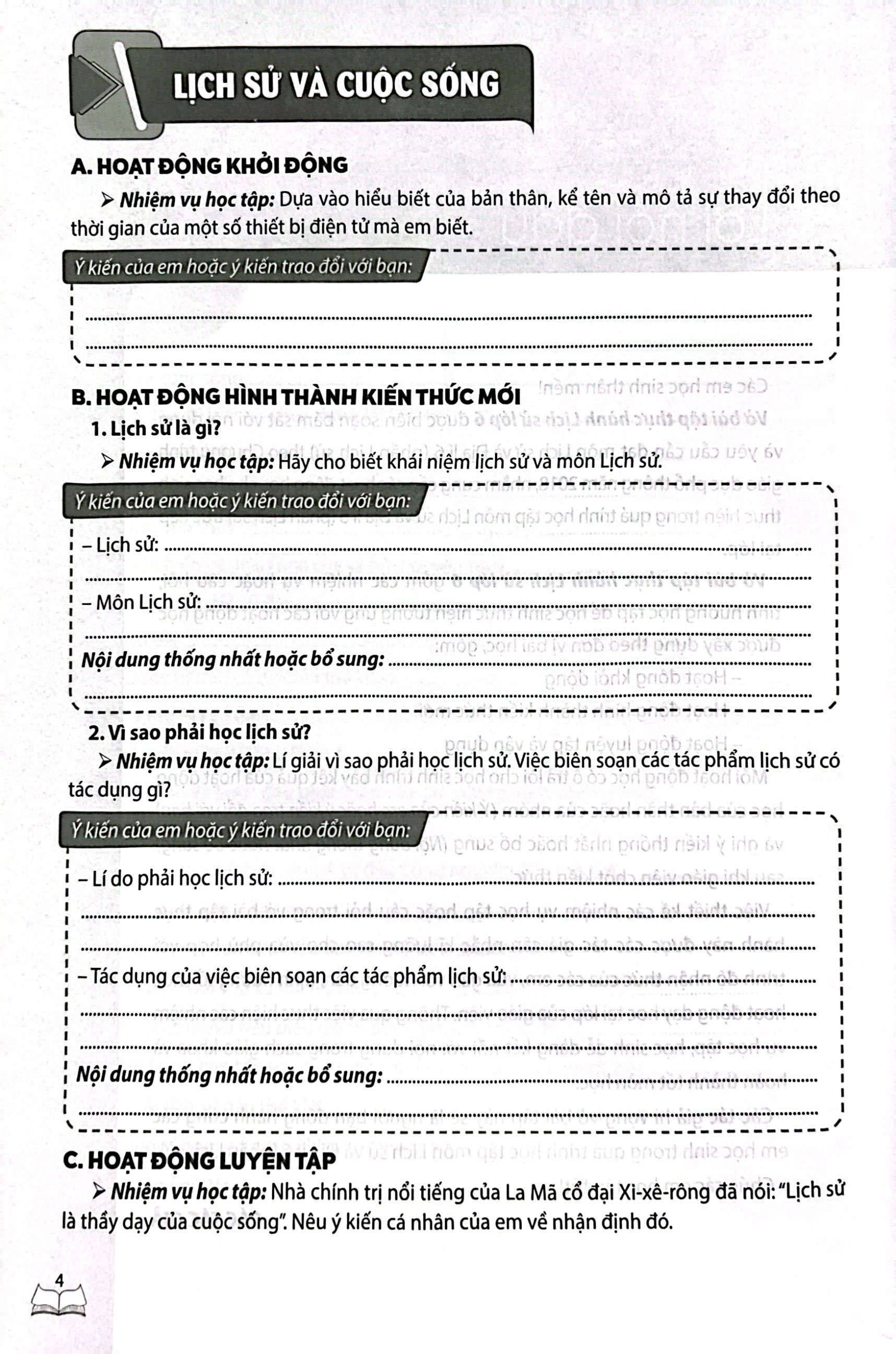 vở bài tập thực hành lịch sử lớp 6 (theo chương trình giáo dục phổ thông 2018) - Ảnh 5
