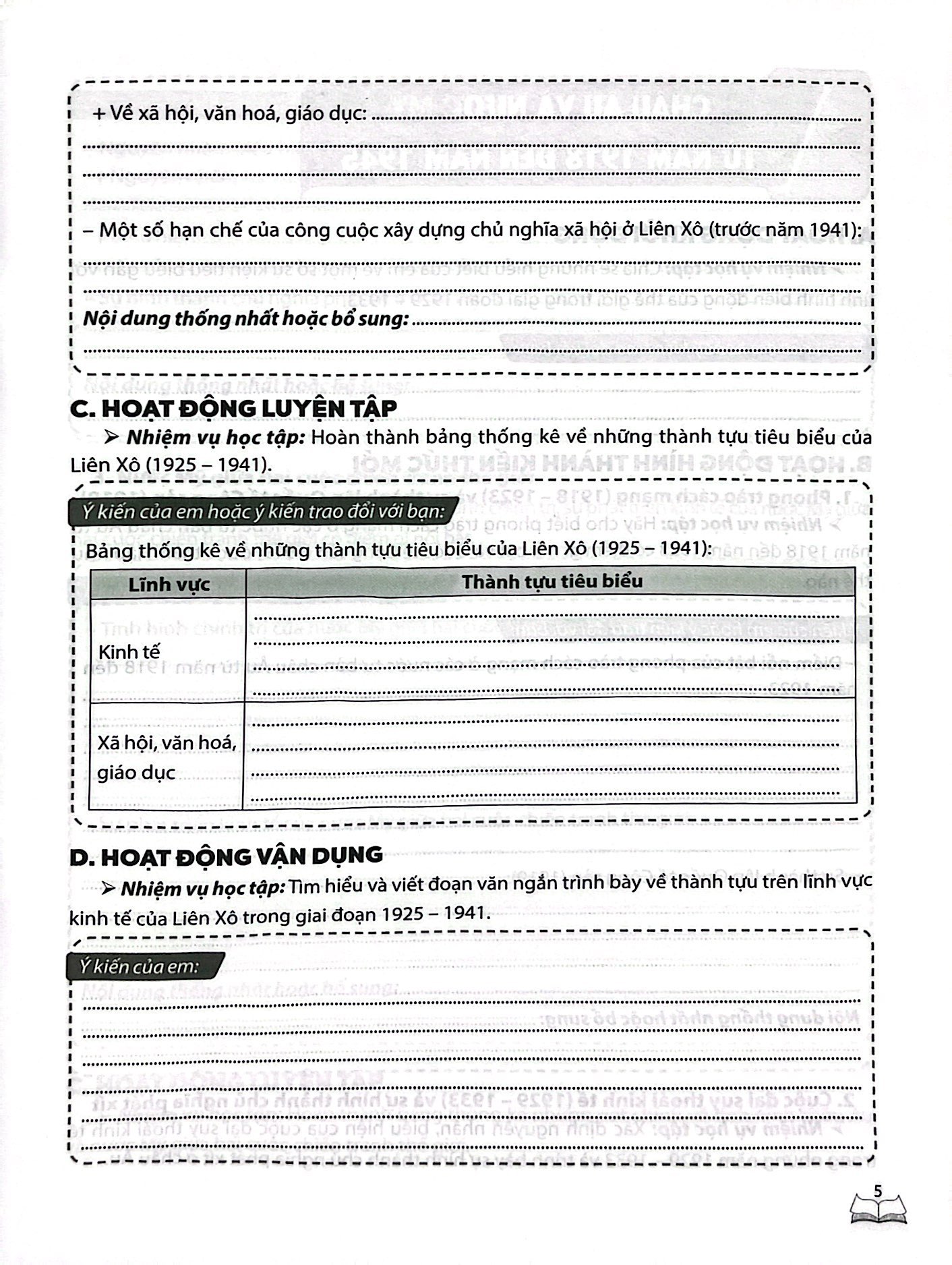 vở bài tập thực hành lịch sử lớp 9 (theo chương trình giáo dục phổ thông 2018) - Ảnh 6