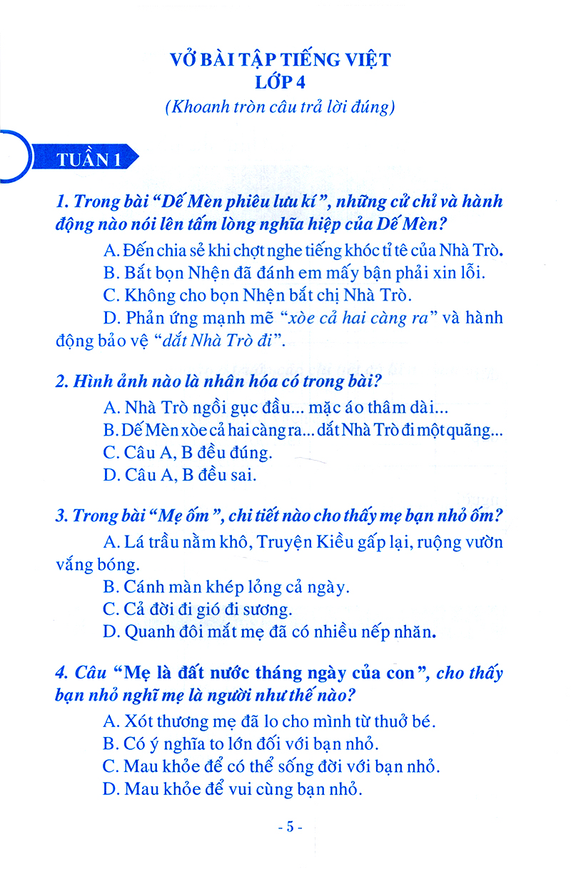 vở bài tập tiếng việt - lớp 4 (tập 1) - Ảnh 4