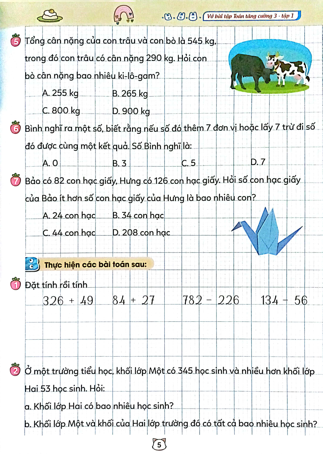 vở bài tập toán tăng cường 3 - tập 1 (theo sách giáo khoa kết nối tri thức với cuộc sống) - Ảnh 7