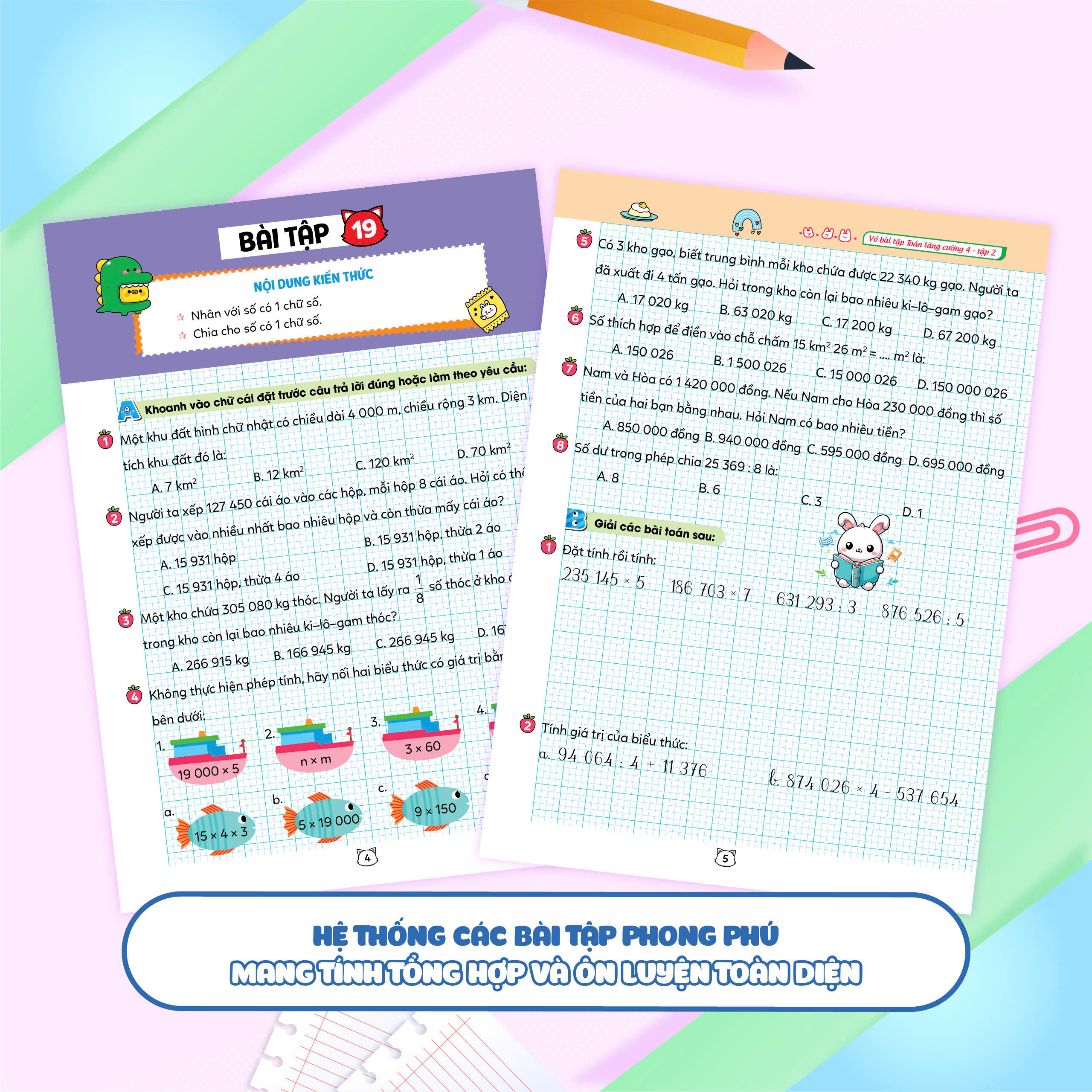 vở bài tập toán tăng cường lớp 4 - tập 2 (theo sách giáo khoa kết nối tri thức với cuộc sống) - Ảnh 7
